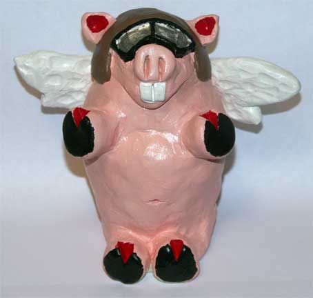 flying pig sculpture